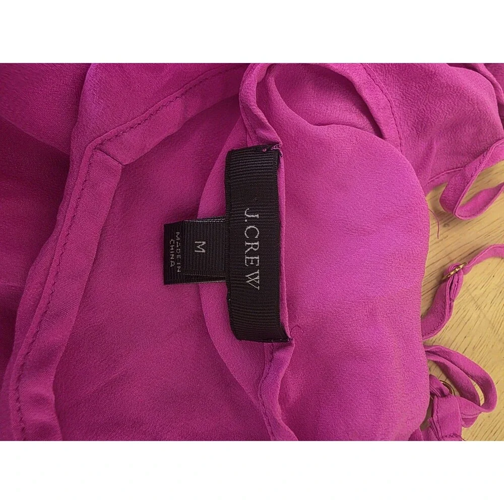 J.CREW Women’s Pink 100% Silk V-Neck Spaghetti Strap Top, Size M